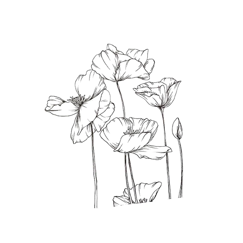 

Lotus Flower Clear Stamps Rubber Transparent Stamps Silicone Scrapbooking for Card Making Photo Album Craft Decor New Stamp 2019