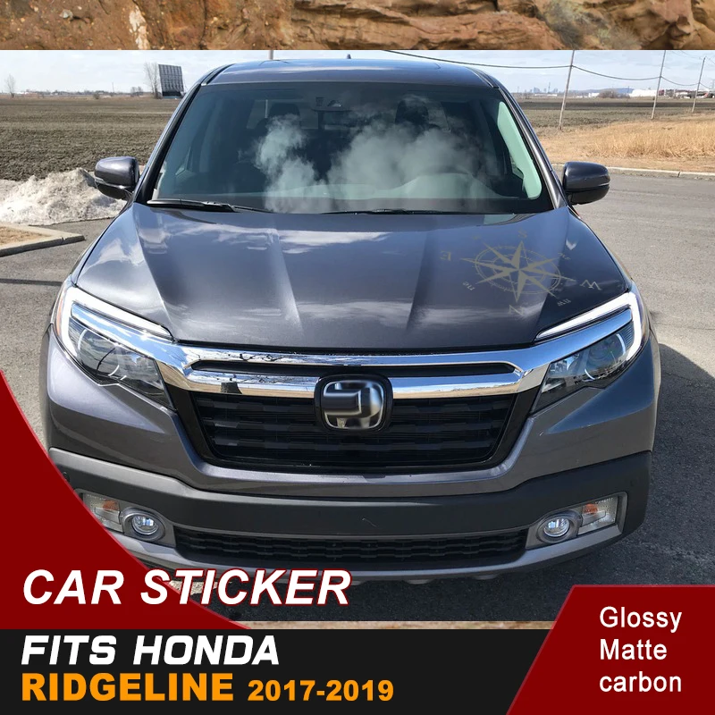 

Fit For HONDA RIDGELINE 2017-2019 Car Decals Side Body And Hood Mountain Direction Indicator Graphic Vinyl Car Stickers Custom
