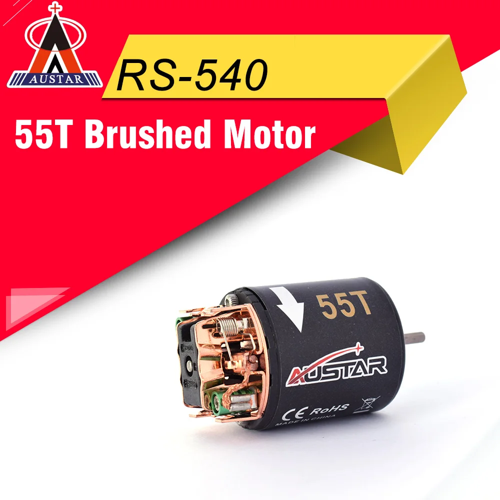 AUSTAR RS 540 55T 3 17 мм модифицированный щеточный двигатель для 1/10 радиоуправляемого