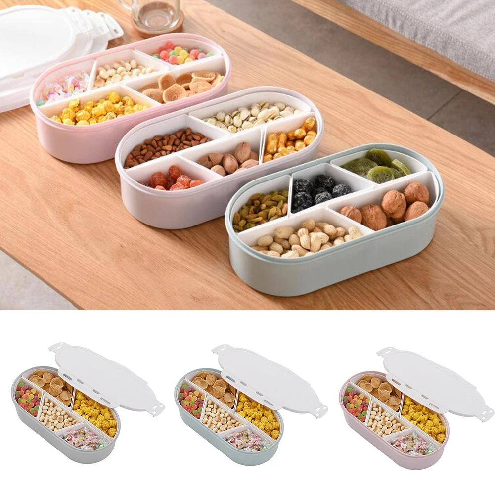 Контейнер для хранения конфет и орехов пластиковый органайзер с 5 отделениями