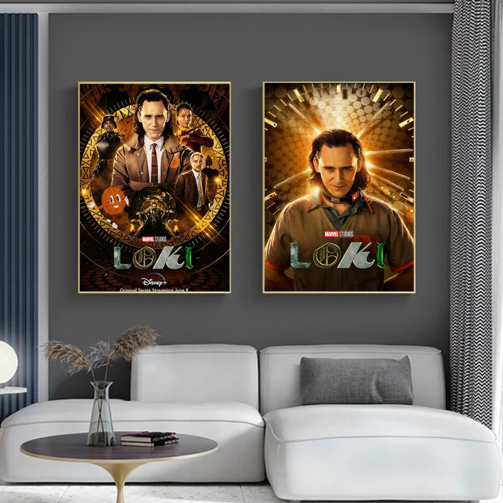 

Loki Marvel TV Series Poster Tom Hiddleston First Poster Home Wall Art Paintings for Interior On Canvas Print Picture Mural Gift
