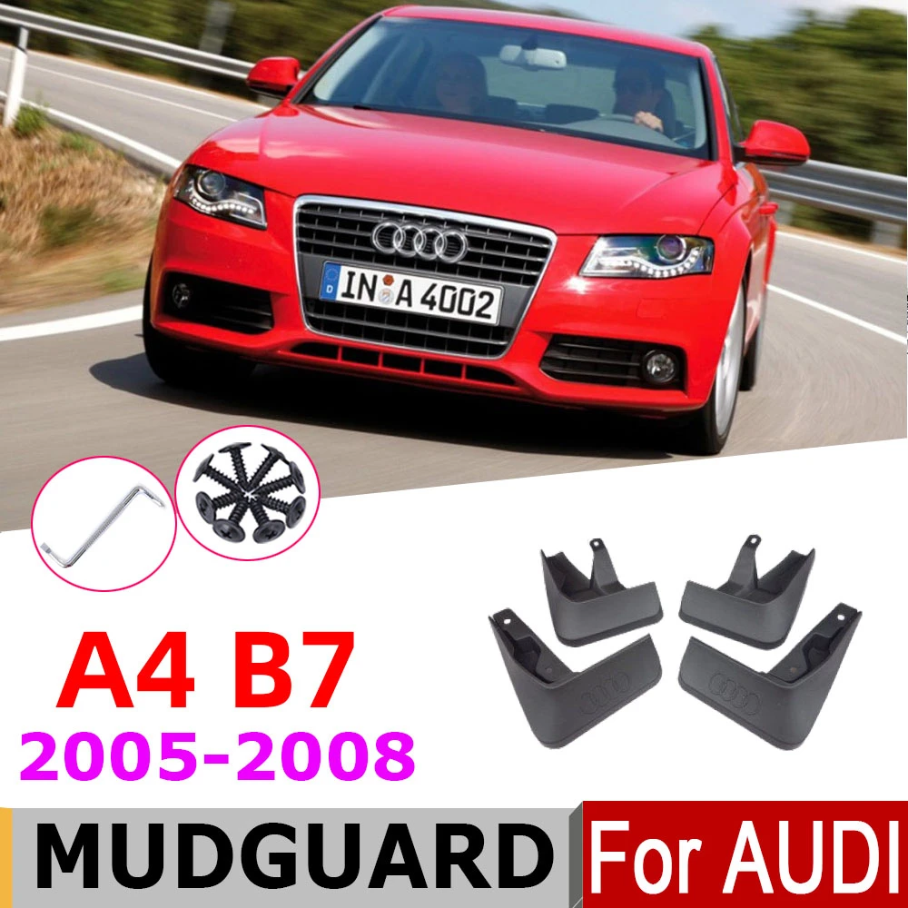 

Mud Flaps For Audi A4 B7 Sedan Saloon 2008-2005 Mud Flaps Splash Guards Mudguarda Accessories 2008 2007 2006 2005