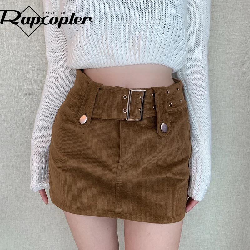 

Женская Вельветовая мини-юбка-карандаш с низкой талией