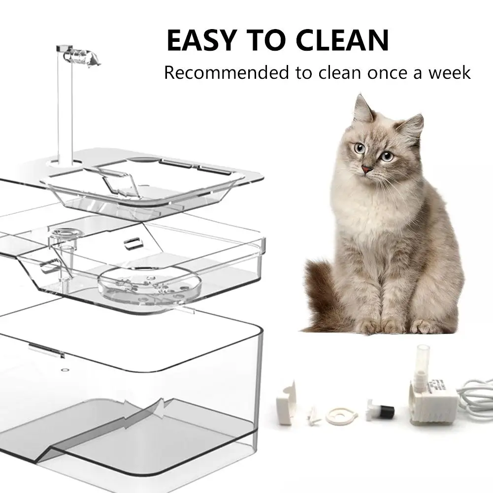 Новейший фонтанчик для питомцев с водой кошек и собак прозрачный умный