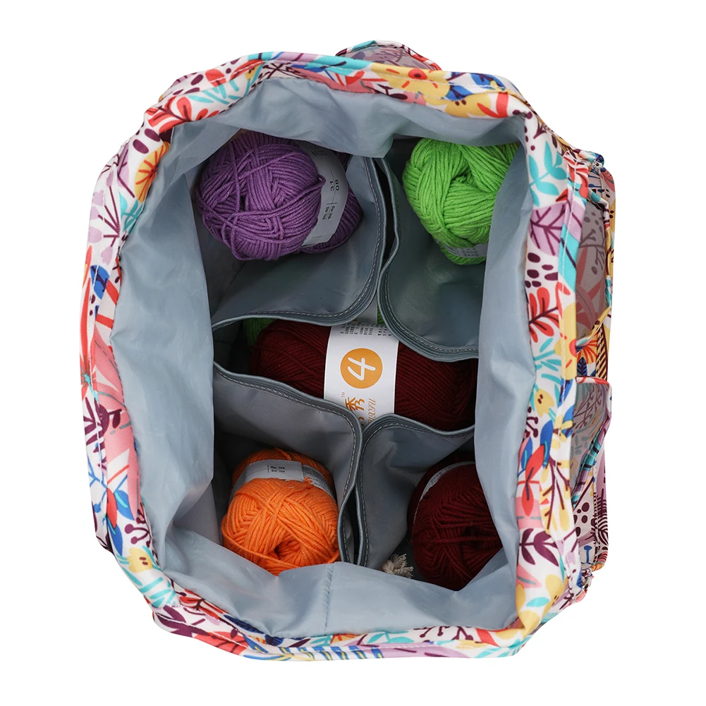 

Portable Knitting Storage Bag Oxford Cloth Crochet Hooks Needles Organizer DIY Sewing Tools Supplies Needlework Tote Bags