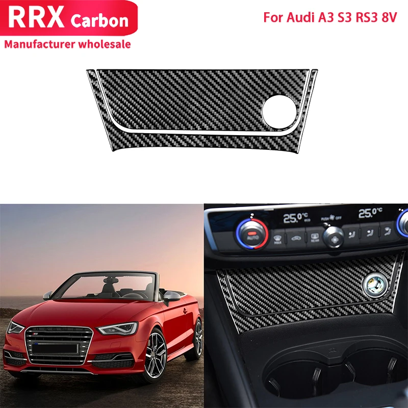 

Рамка для панели автомобильной розетки RRX, Обложка центральной консоли, отделка, наклейка из углеродного волокна, автомобильные аксессуары ...