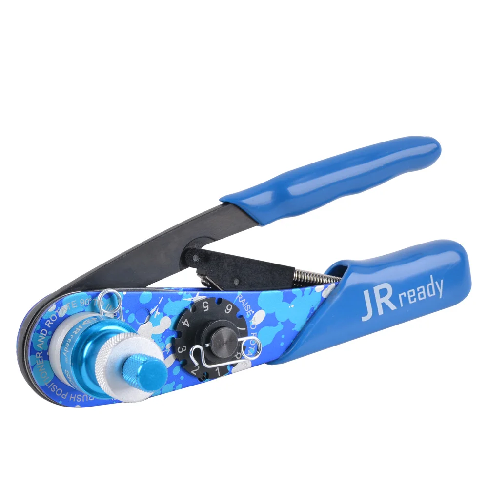 

Обжимной ручной инструмент JRready ST2137, устройство для обжима стали с 4 вмятинами и универсальным регулируемым позиционером, поддержка провода...