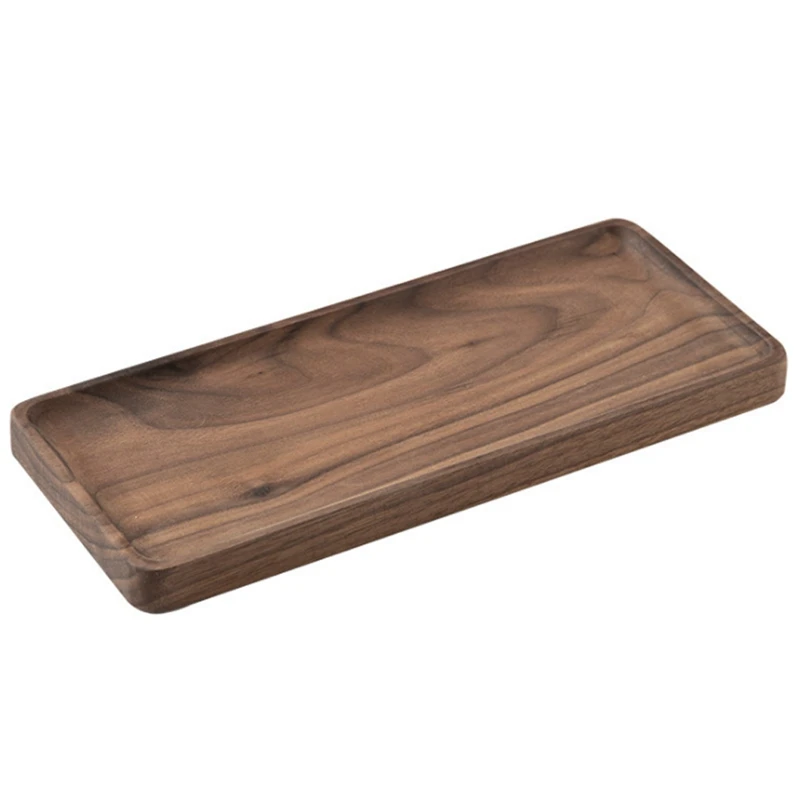 North American Black Walnut Tray Tea Tray Whole Wood Rectangular Coffee Tray Snack Tray