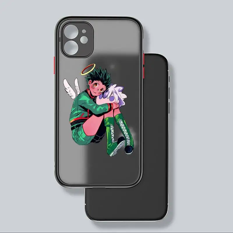 

HUNTERHUNTER2 Phone Case black matte transparent For iPhone 7 8 x xs xr 11 12 pro plus mini max Clear Funda