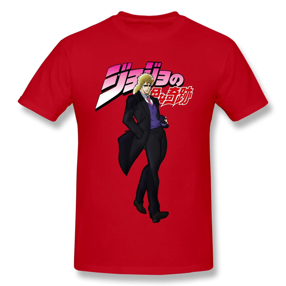 Jojo экстравагантная футболка adventure Красная Футболка rotor E.O. Speedwagon Мужская мода с