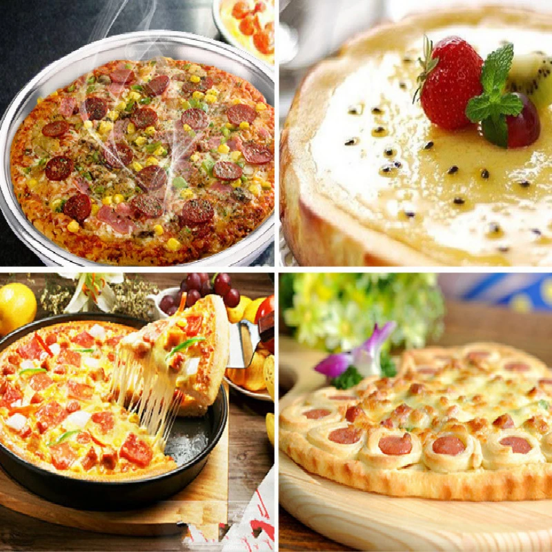 5-10 дюймовые противни для пиццы Противни Глубокая Круглая Алюминиевая