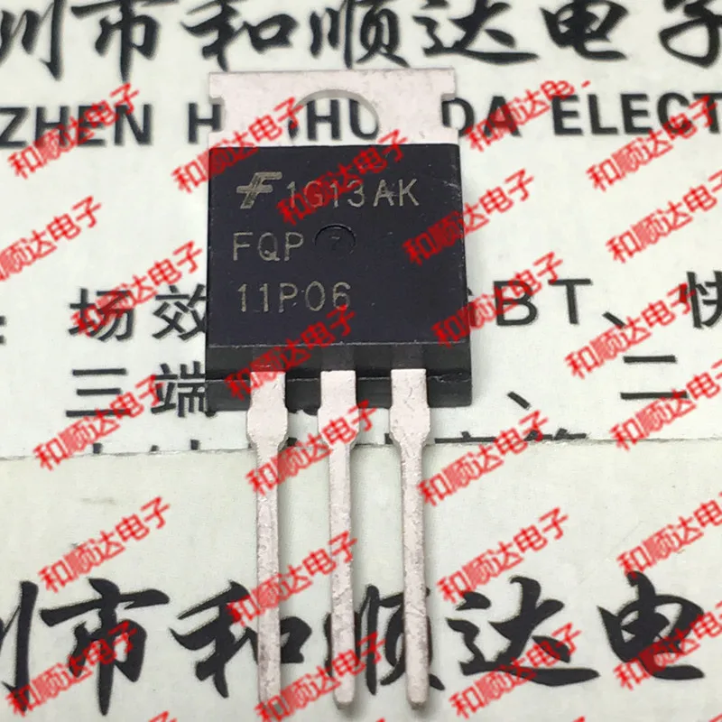 

10 шт. FQP11P06 TO-220 P -60V -11A