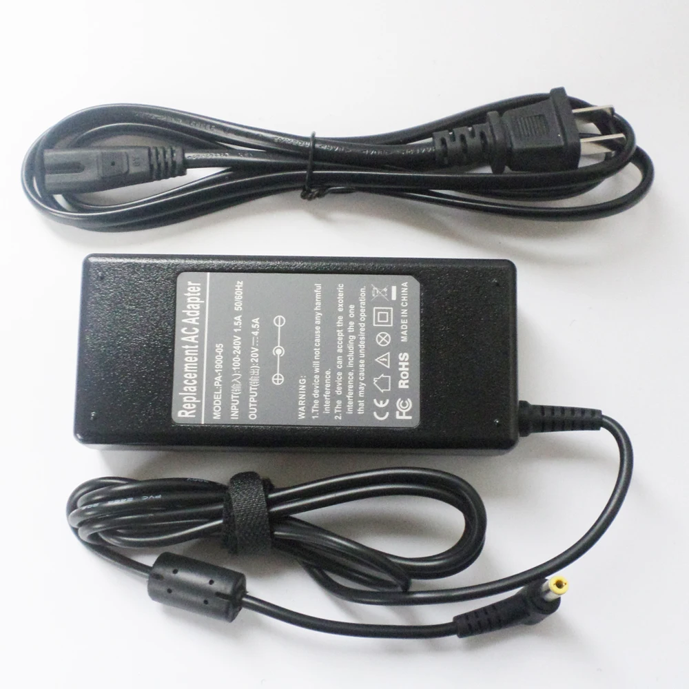

90W Power Supply Cord Battery Charger +Cable For Lenovo Notebook AC Adapter CPA-A090 PA-1900-56LC ADP-90DD B 20V 4.5A 100-240V