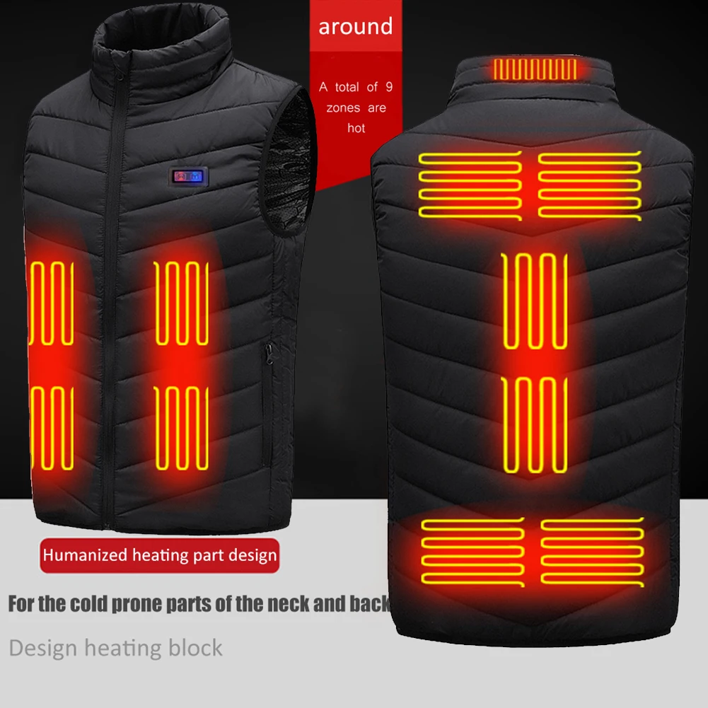 

Тепловая куртка с USB-подогревом для мужчин и женщин, жилет с электрическим подогревом для 11 мест, теплая зимняя уличная одежда для катания на...