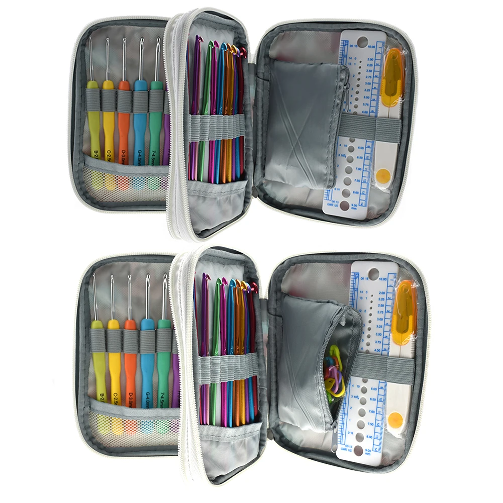 22 шт./компл. Крючки из нержавеющей стали для вязания спицы 2 8 мм Швейные