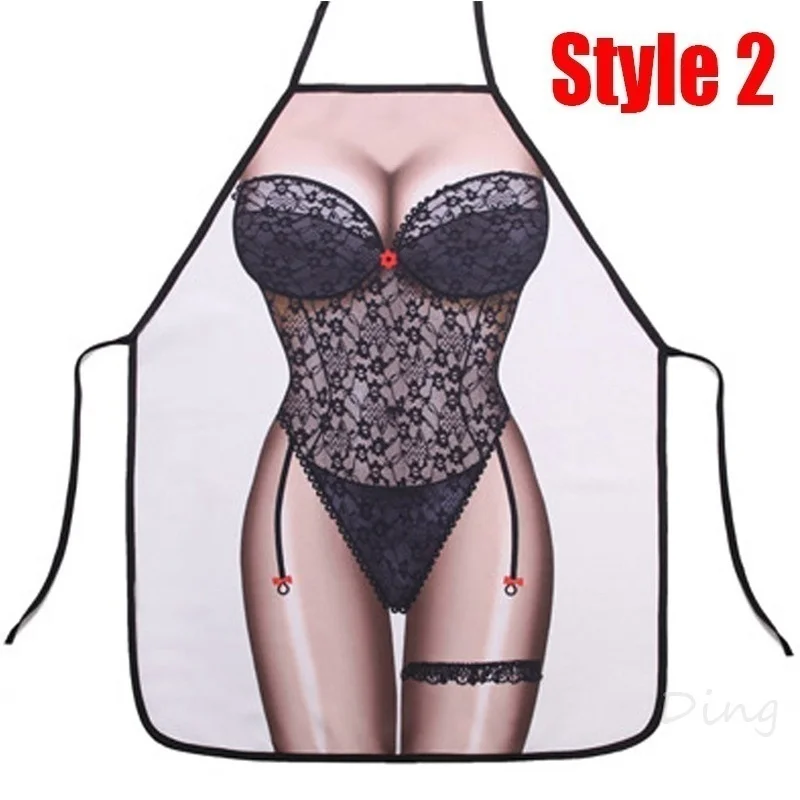 style 2 Сексуальный Забавный флирт Кухонный Фартук платье водонепроницаемый фартук для приготовления пищи - Цвет: style 2