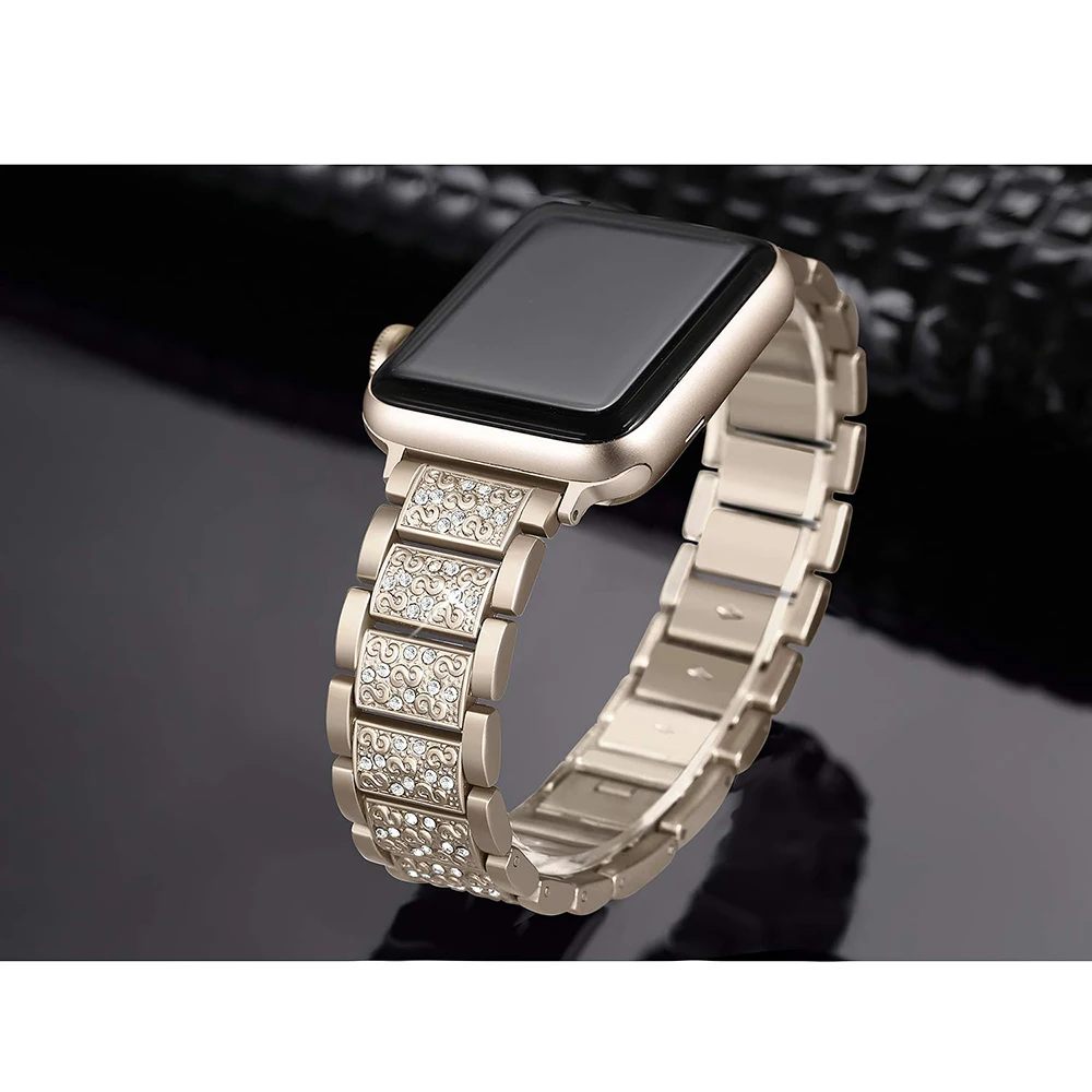 Ремешок из нержавеющей стали для apple watch 5 band 44 мм 40 металлический браслет iwatch 42 38