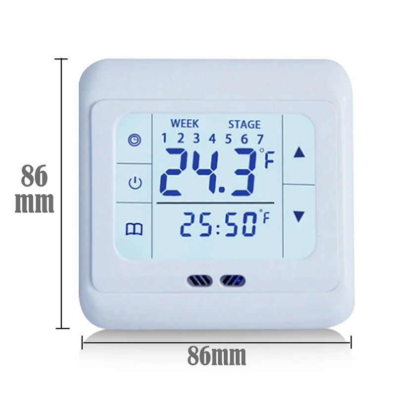 Домашний Терморегулятор с сенсорным экраном термостат для отопления теплого