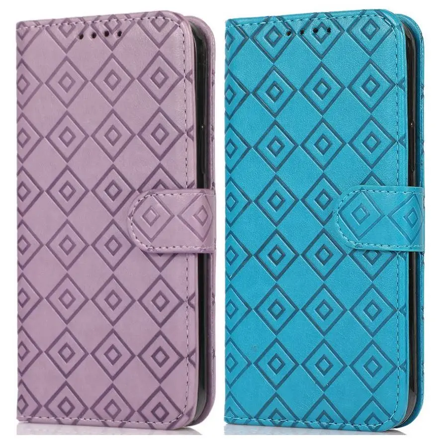 

Lovely Case For OPPO Reno 6 Pro Plus 5G 4G A52 A92 A72 A73 A94 A74 A54 A5 A9 2020 Find X3 Lite Neo Grid Embossing Cover DP24G