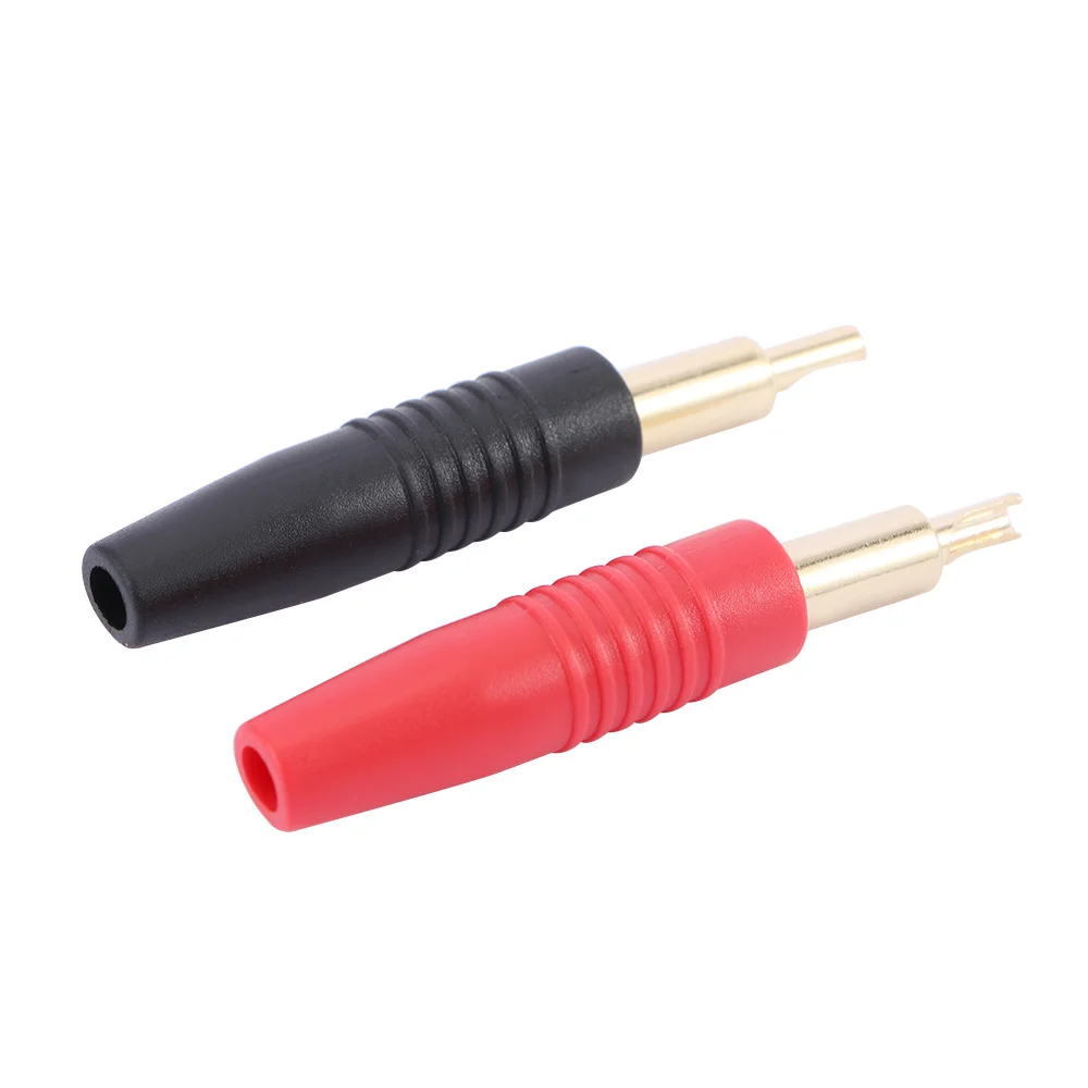 4 шт. Новые мм черные красные вилки Позолоченные Музыкальные динамики кабель