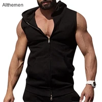 allthemen mens vest sportwear for men causal slim fit tank top cotton vest sleeveless fashion bodybuilding men clothing new