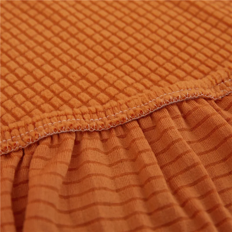 Чехол для дивана однотонный жаккардовый мягкий оранжевый 45012 | Дом и сад