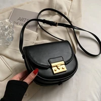 simple saddle crossbody messenger for women 2021 mini pu leather designer winter travel shopper shoulder purses handbags