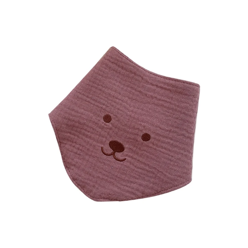 XXFE alimentaci&oacute;n de beb&eacute; babear babero de Color s&oacute;lido bot&oacute;n Saliva toalla suave bufanda tri&aacute;ngulo algod&oacute;n Burp pa&ntilde;o para reci&eacute;n nacido Ni&ntilde;o-3