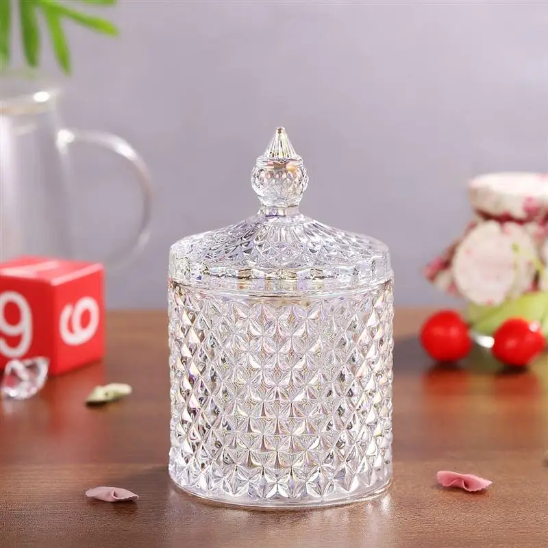 1 шт. стеклянная конфетная коробка модный портативный контейнер для хранения
