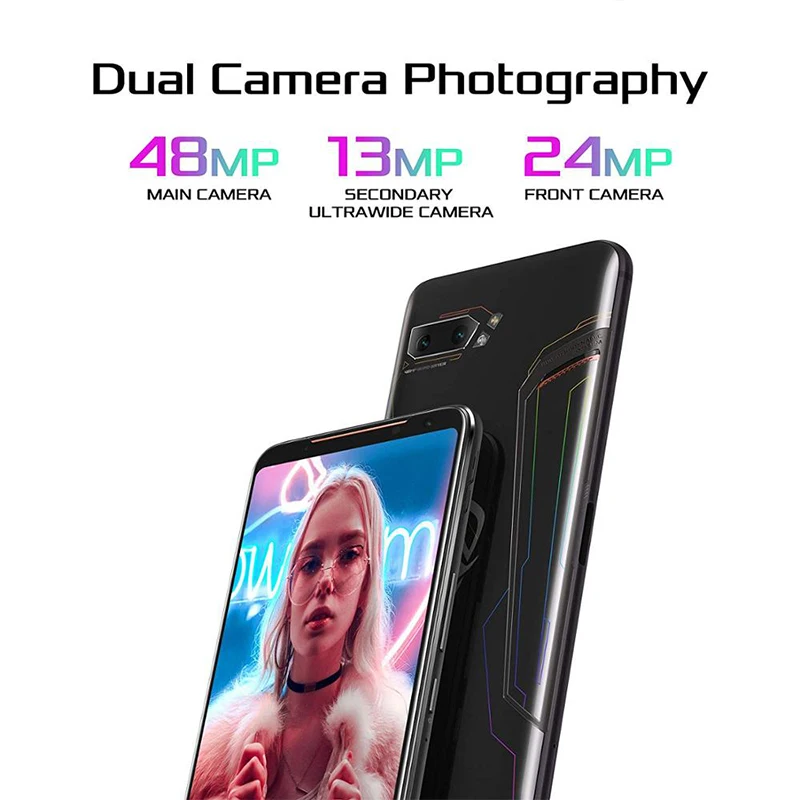 Смартфон Asus ROG Phone 2 ZS660KL 8 ГБ + 128 Snapdragon 855 Dual SIM 6000 мАч 48MP NFC Android 9 0 II|Смартфоны| |