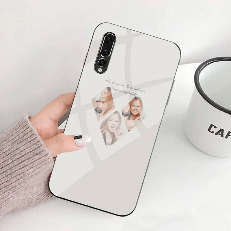 

Famous Female Singer Avril Phone Cases Tempered Glass For Huawei P9 10 Plus 20 Pro Mate9 10 20 20pro Honor7A 8X 9 10 Nova3i 5
