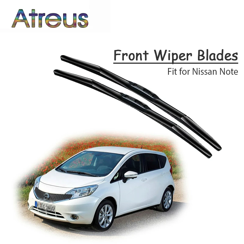 Atreus 2pcs High Quality Long Life Rubber Front Wiper Blades For Nissan Note 2006-2013 Windscreen Original Wiper Accessories
