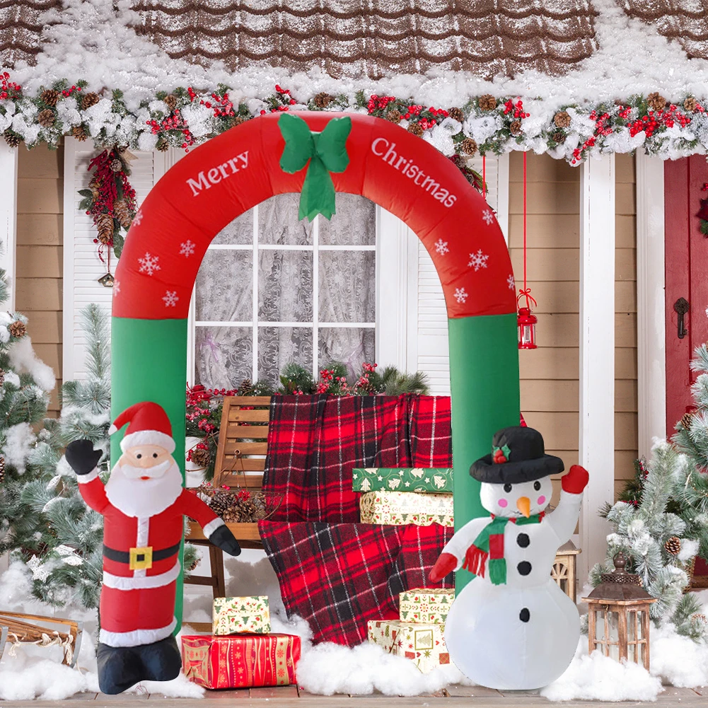 

Christmas Inflatable Arch Santa Snowman Garden Decor Creative Design Xmas Gifts Home Party Ornament Outdoor Decor Props
