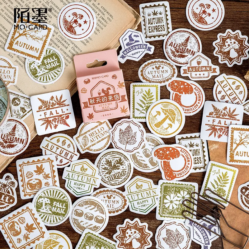 

40 Pcs Pack Letter of Autumn Toy Stickers for Car Styling Bike Motorcycle Phone Laptop Travel Luggage Cool Funny Sticker Decals
