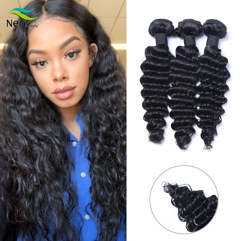 3pcs/lot 8-30 Wholesale Brazilian Loose Deep Bundles Hair Weave Bundles Natural Color 100% Human Hair weave Remy Hair Extensions