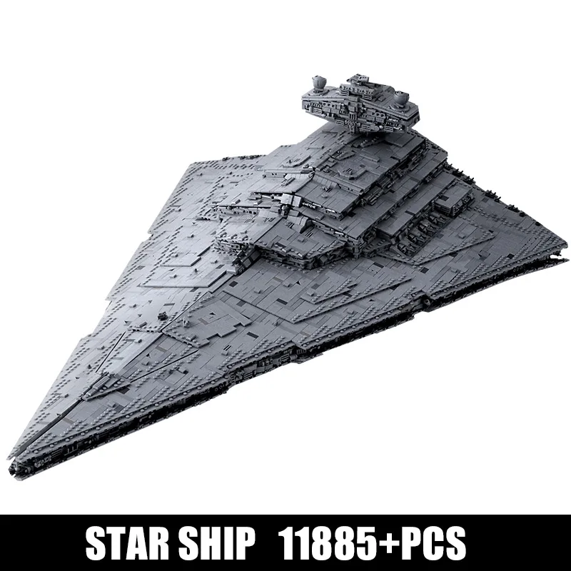 

Mould King Star plan series The MOC 13135 Imperial Star Destroyer UCS Fighters Set Building Blocks 75252 Kids Toy Gifts