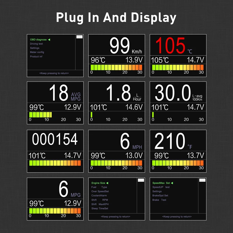 Mr Cartool X50 PLUS автомобильный Hud Дисплей Авто OBD2 II цифровой тахометр скорость