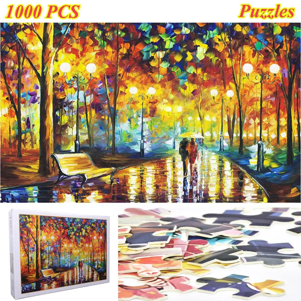 Бесплатная доставка 1000 штук пазлы игрушки 3D Лобзики изображение сборочные игры