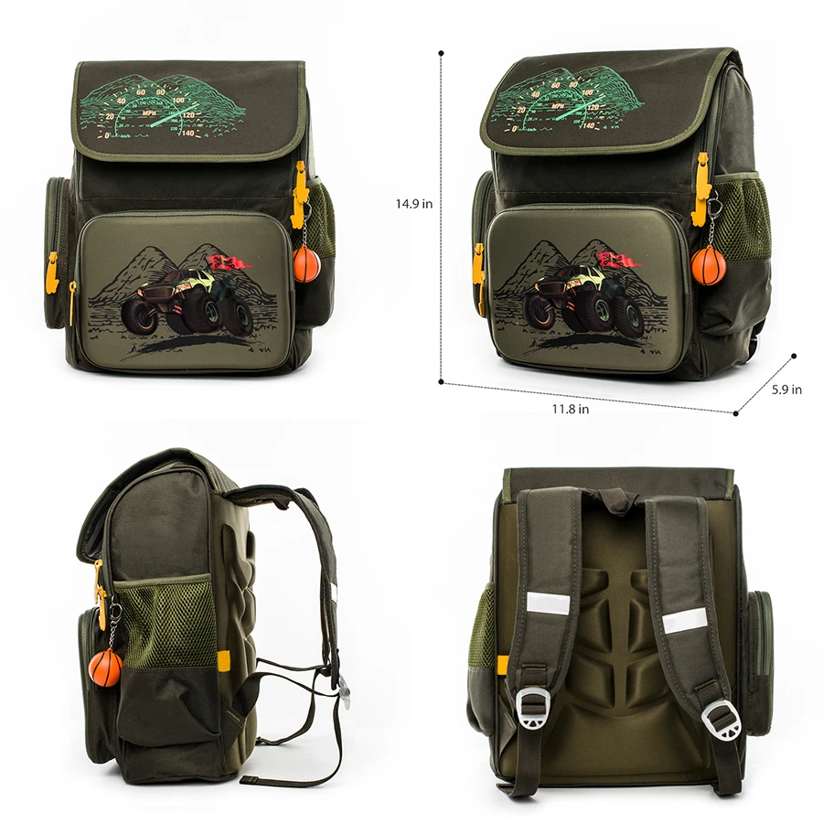 2015 Kids Cars Print School Bags EVA 3D Orthopedic Children School Backpack For Boys Schoolbags Grade 1-3 Mochila Infantil