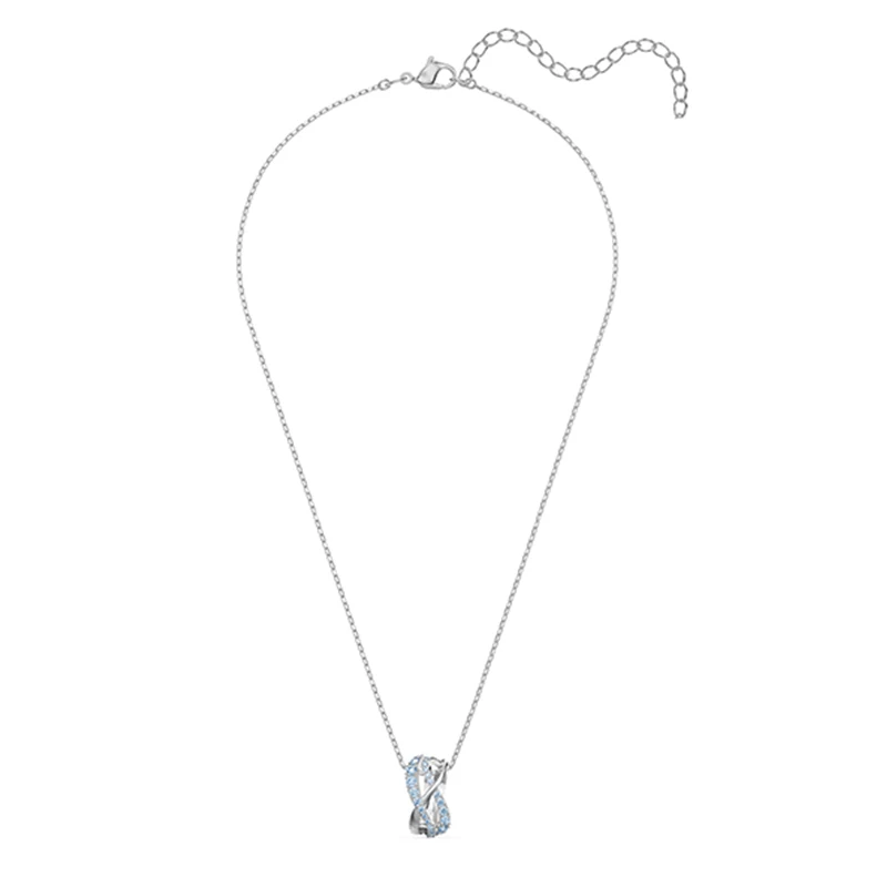 

Fashion SWA New TWIST Necklace Beautifully Staggered Spiral Decoration Platinum Necklace Female Jewelry Birthday Gift