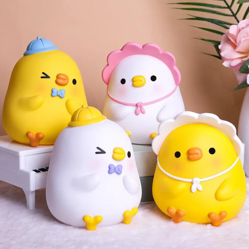

Cute Duck Shaped Piggy Bank Resistant Money Box Can Save & Take Coin Safe Deposit Box Creative Ornaments Children's Day Gift