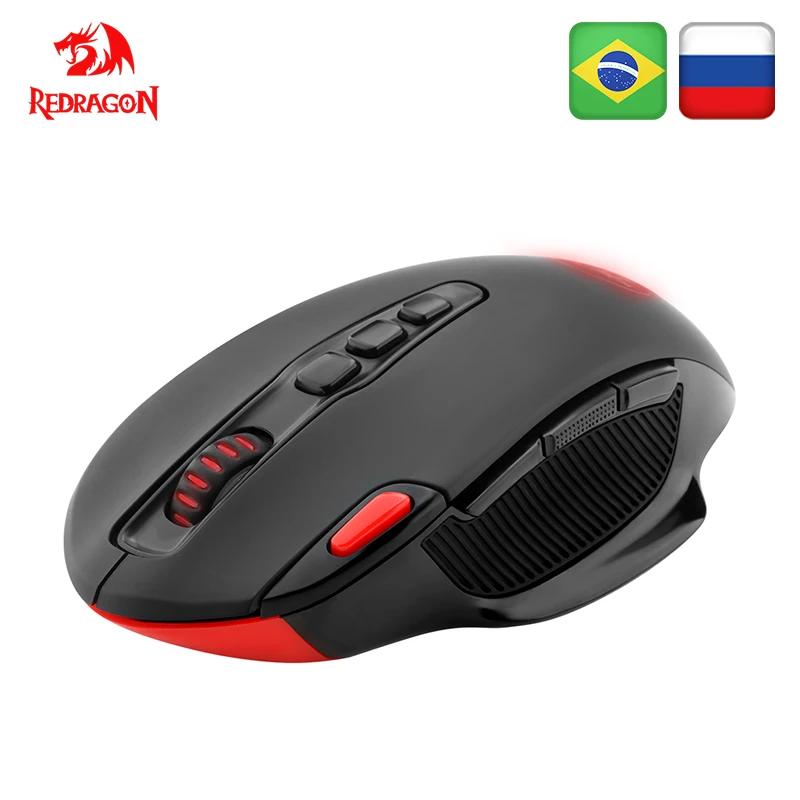 Redragon SHARK M688 Беспроводная программируемая игровая мышь 5000 dpi 10 кнопок эргономичная для overwatch геймерская мышь для ноутбука ПК компьютера