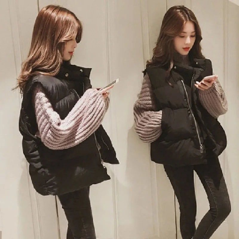 Пуховик женский хлопковый жилет зима 2020 Новый Свободный корейский короткий