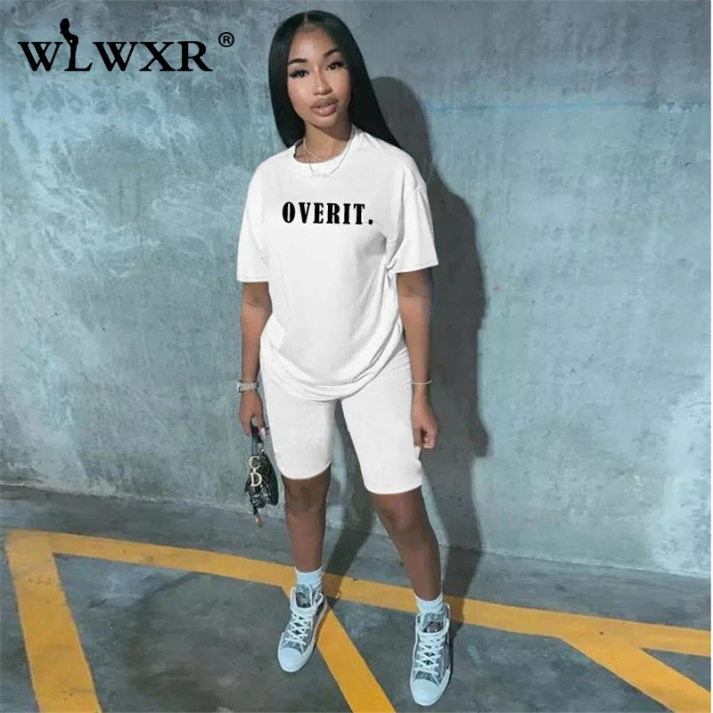 WLWXR повседневный комплект из двух предметов Женский 2 байкерские шорты летний