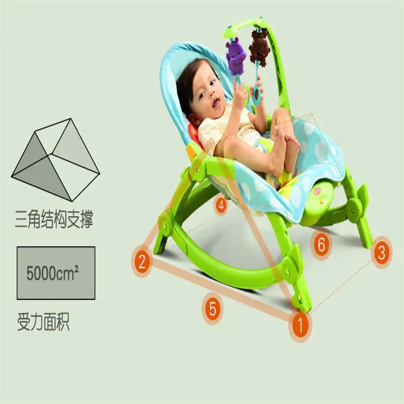 구매 아기 바운서 접이식 흔들 의자, 식당 의자 배치 크래들, 다기능 흔들 의자, 아기 휴대용 로커