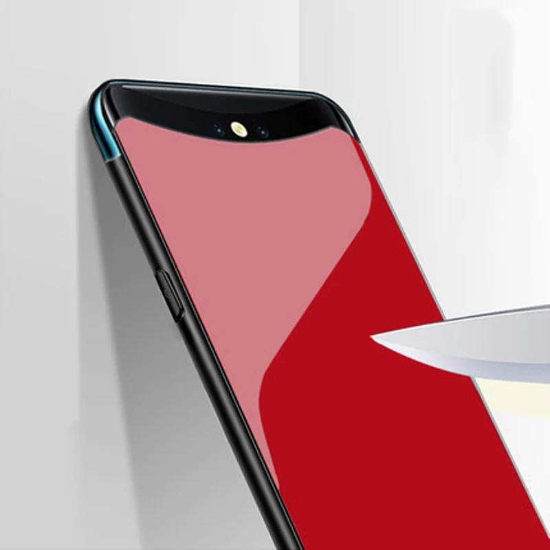 Для OPPO find X case PAFM00 звездное небо закаленное стекло + края из ТПУ Жесткий чехол для
