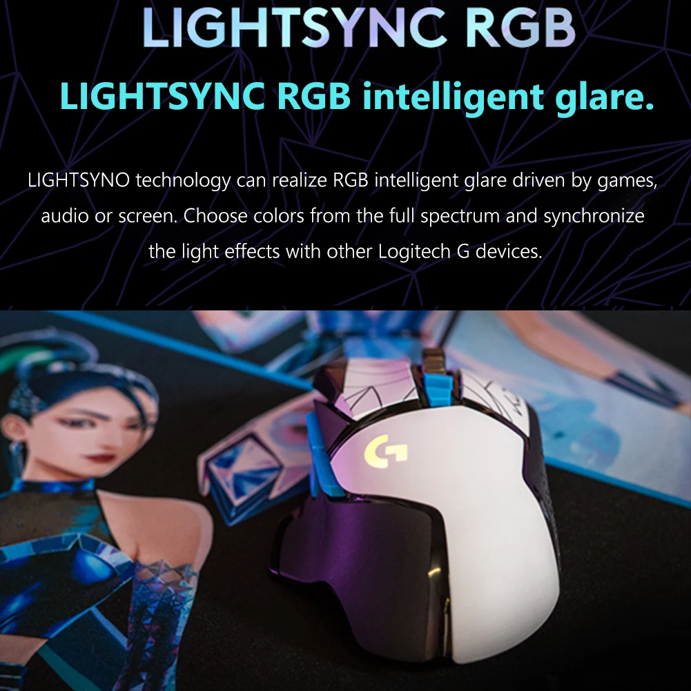 logitech g502 hero lightsync rgb gaming mouse kda ltd usb wired mice 25600 dpi adjustable programming mice for mouse gamer free global shipping