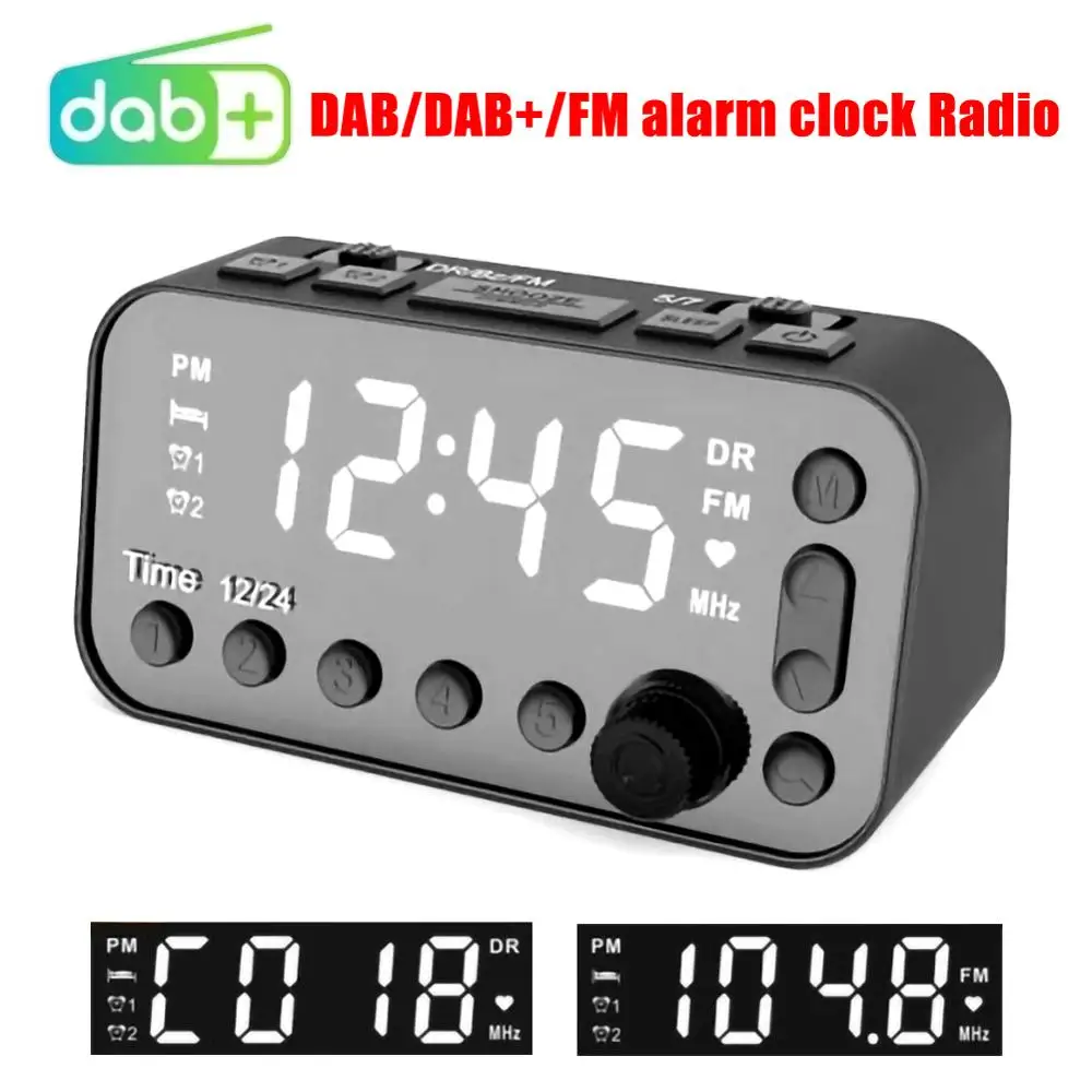 Стерео аудио простое использование DAB/FM-Часы MP3-плеер радио с двойной установкой