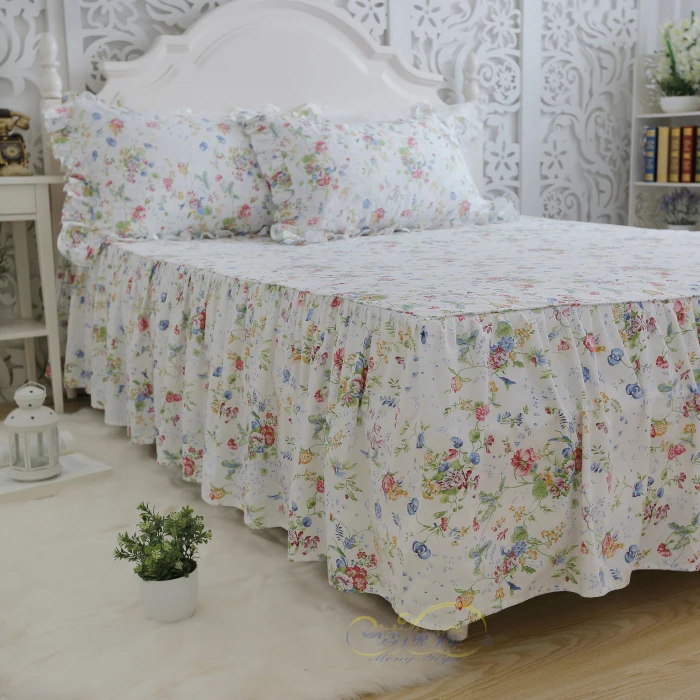 Хлопковый комплект постельного белья твил цветочный принт Одноместный лист