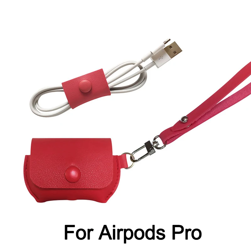 Red airpods 3 Сказочный кожаный чехол для Apple Airpods Pro, противоударный ремешок для наушников, чехол для AirPods 3 2 1, чехол для зарядки, защитный чехол - Цвет: Red airpods 3